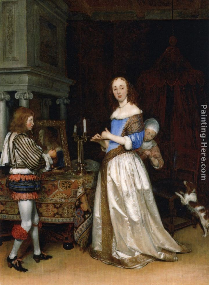 Gerard ter Borch A Lady at Her Toilet
